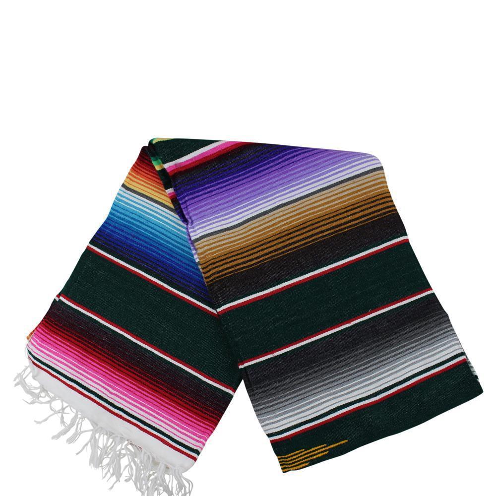 Genuine Mexican Sarape Blankets - Lots of Colours to choose-Sarapes-Black-Large-Hammock Heaven