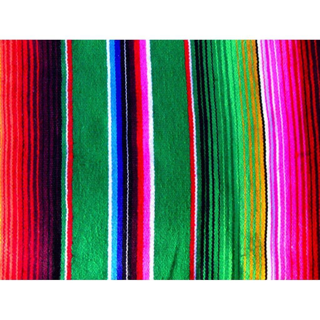 Genuine Mexican Sarape Blankets - Lots of Colours to choose-Sarapes-Light Green-Large-Hammock Heaven
