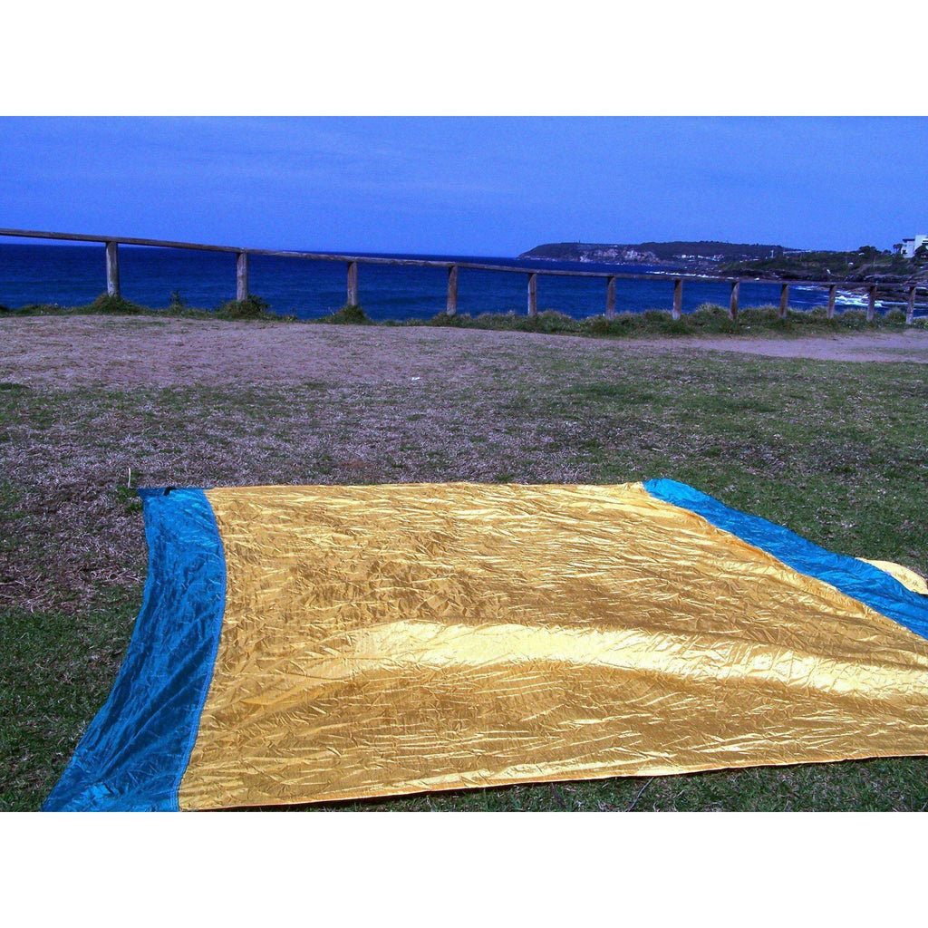 Beach blankets - Parachute silk Nylon - Aussie Green & Gold 