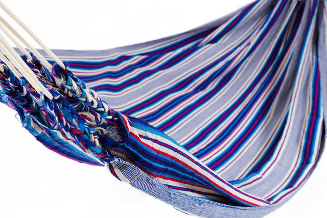 Ecuador Hammock Cotton Blue Multicoloured-Ecuador Hammocks-Hammock Heaven