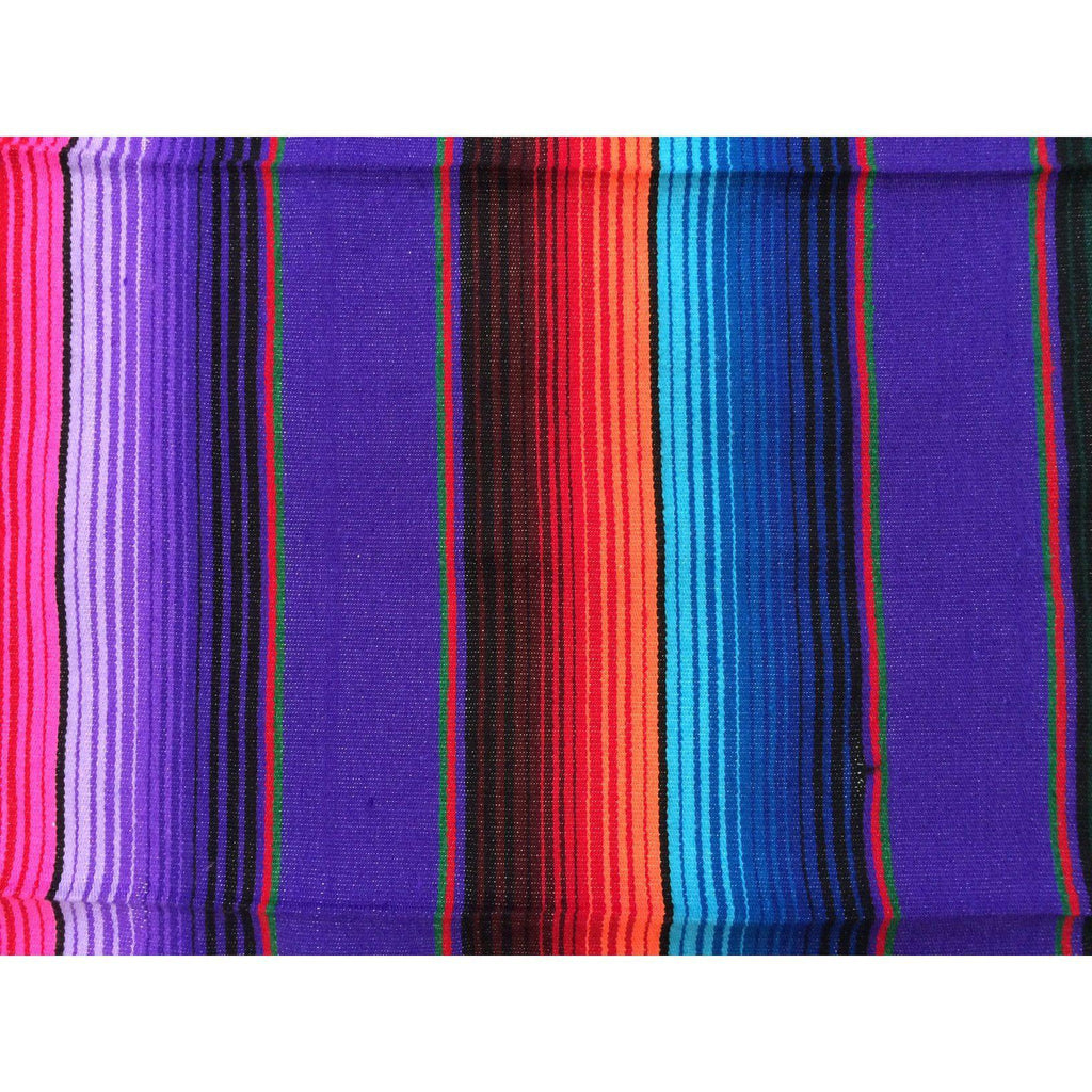Genuine Mexican Sarape Blankets - Lots of Colours to choose-Sarapes-Purple-Large-Hammock Heaven