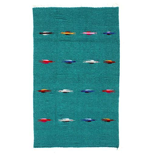 Mexican Rug Thunderbird - Green - Mexican Rugs