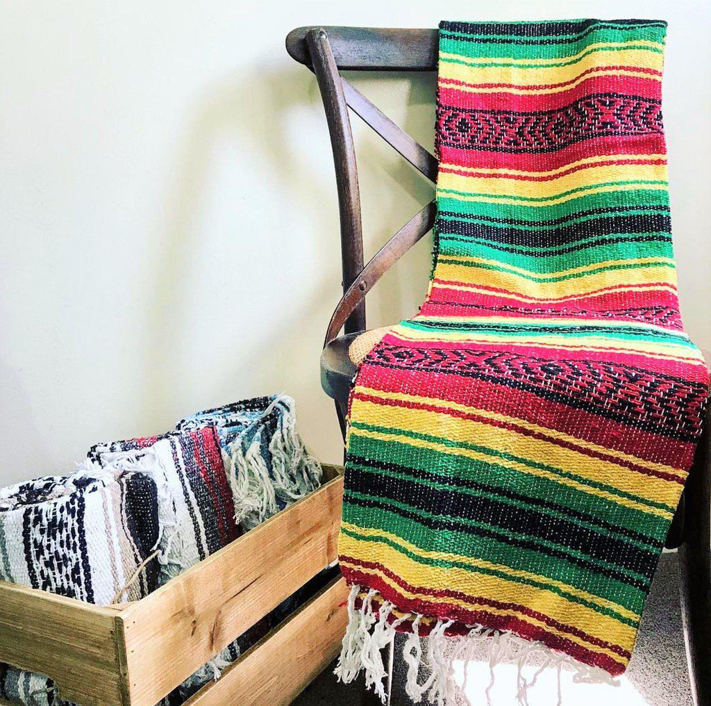 Western Mexican Falsa Blankets-Mexican Rugs-Hammock Heaven